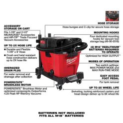 Milwaukee Tools Milwaukee M18 FUEL 9 Gallon Dual-Battery Wet/Dry Vacuum 0920-20 -Klein Tools Shop 0920 20 3