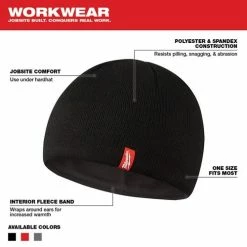 Milwaukee Tools Milwaukee One Size Fleece Lined Knit Hat - Black 502B 4 Milwaukee Tools Milwaukee One Size Fleece Lined Knit Hat - Black 502B -Klein Tools Shop 17876 3 fwn8uxx9atnalmpn