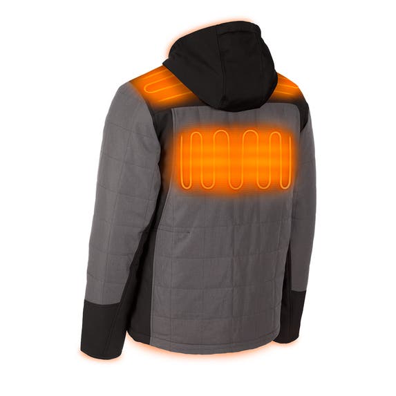 Milwaukee M12 Gray Heat AXIS Hooded Jacket Kit 205G-21 Milwaukee Tools Milwaukee M12 Gray Heat AXIS Hooded Jacket Kit 205G-21 -Klein Tools Shop 205g 21 5