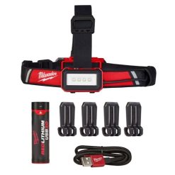 Milwaukee Tools Milwaukee RedLithium USB 600 Lumen Low-Profile Headlamp (3.0Ah) Kit 2115-21