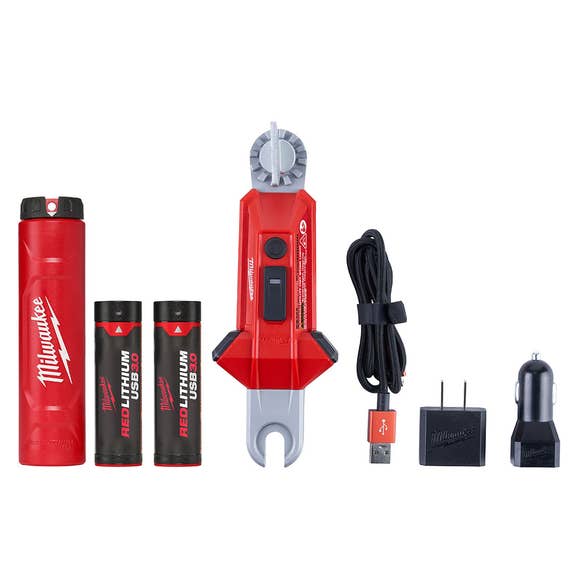Milwaukee REDLITHIUM USB Rechargeable 350 Lumen Utility Hot Stick Light (3.0Ah) Kit 2119-22 Milwaukee Tools Milwaukee REDLITHIUM USB Rechargeable 350 Lumen Utility Hot Stick Light (3.0Ah) Kit 2119-22 -Klein Tools Shop 2119 22