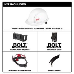 Milwaukee Tools Milwaukee Vented Class C Type 1 Front Brim Hard Hat (Small Logo) 48-73-1001 5 Milwaukee Tools Milwaukee Vented Class C Type 1 Front Brim Hard Hat (Small Logo) 48-73-1001 -Klein Tools Shop 21882 4 cgbpgewcroy08h3x