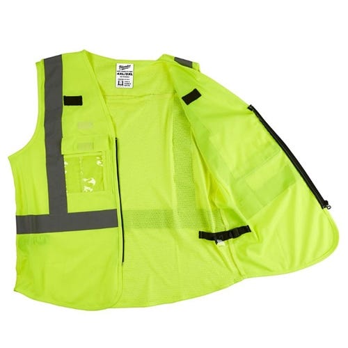 Milwaukee Class 2 High Visibility 10 Pocket Yellow ANSI Safety Vest - Small/Medium 48-73-5021 Milwaukee Tools Milwaukee Class 2 High Visibility 10 Pocket Yellow ANSI Safety Vest - Small/Medium 48-73-5021 -Klein Tools Shop 23557 2 6u2lcmd0z9y1qsem 4