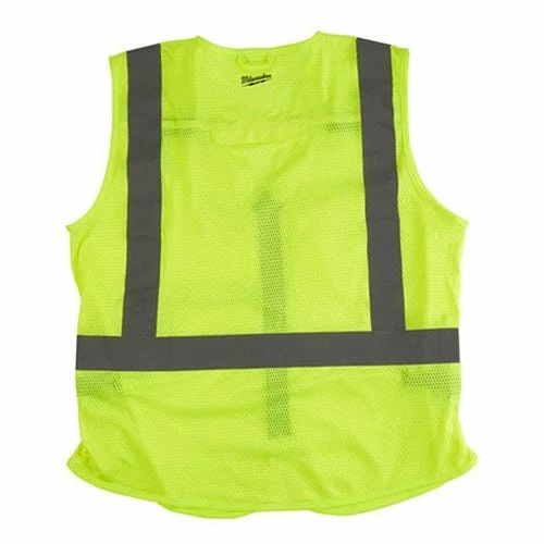 Milwaukee Tools Milwaukee Class 2 High Visibility 10 Pocket Yellow ANSI Safety Vest - Small/Medium 48-73-5021 - Image 3
