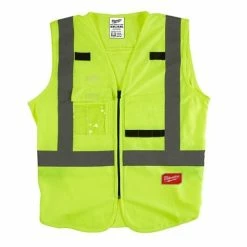 Milwaukee Tools Milwaukee Class 2 High Visibility 10 Pocket Yellow ANSI Safety Vest - Large/XL 48-73-5022