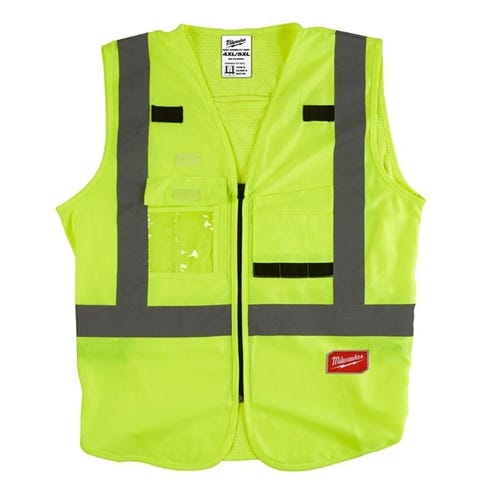 Milwaukee Class 2 High Visibility 10 Pocket Yellow ANSI Safety Vest - 48-73-5021 Milwaukee Tools Milwaukee Class 2 High Visibility 10 Pocket Yellow ANSI Safety Vest - 48-73-5021 -Klein Tools Shop 23557 iu3fkr7iqsusli49 3