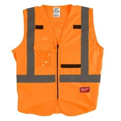 Milwaukee Tools Milwaukee Class 2 High Visibility 10 Pocket Orange ANSI & CSA Safety Vest - 4XL/5XL 48-73-5074