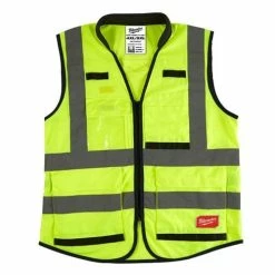 Milwaukee Tools Milwaukee Class 2 High Visibility 15 Pocket Yellow ANSI & CSA Performance Safety Vest - Large/XL 48-73-5082