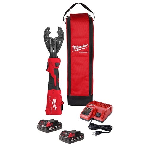 Milwaukee M18 FORCE LOGIC 6T Linear Utility Crimper Kit w/ O-D3 Jaw 2978-22O Milwaukee Tools Milwaukee M18 FORCE LOGIC 6T Linear Utility Crimper Kit W/ O-D3 Jaw 2978-22O -Klein Tools Shop