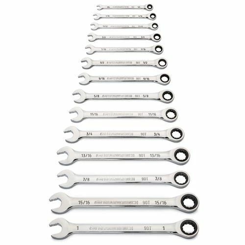 Gearwrench Tools Gearwrench 14 Pc. 90-Tooth 12 Point SAE Combination Ratcheting Wrench Set 86959 - Image 2