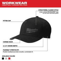 Milwaukee Tools Milwaukee Fitted Black Hat - Fit 504B -Klein Tools Shop 24334 3 9yl8ewqupgoyakje