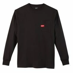 Milwaukee Tools Milwaukee Heavy Duty Long Sleeve Black Pocket T-Shirt 602B