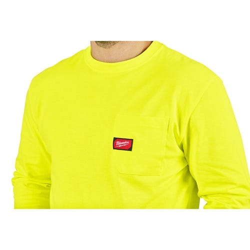 Milwaukee Heavy Duty Long Sleeve High Visibility Pocket T-Shirt 602HV Milwaukee Tools Milwaukee Heavy Duty Long Sleeve High Visibility Pocket T-Shirt 602HV -Klein Tools Shop