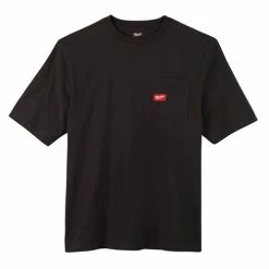 Milwaukee Tools Milwaukee Heavy Duty Short Sleeve Black Pocket T-Shirt 601B