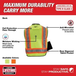Milwaukee Tools Milwaukee Type R Class 2 Surveyor's High Visibility 27 Pocket Orange Safety Vest - 4XL/5XL 48-73-5168 6 Milwaukee Tools Milwaukee Type R Class 2 Surveyor's High Visibility 27 Pocket Orange Safety Vest - 4XL/5XL 48-73-5168 -Klein Tools Shop 24548 4 1mdxuqigaagkilql 6