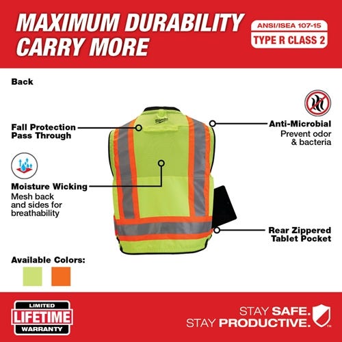 Milwaukee Type R Class 2 Surveyor's High Visibility 27 Pocket Orange Safety Vest - 4XL/5XL 48-73-5168 Milwaukee Tools Milwaukee Type R Class 2 Surveyor's High Visibility 27 Pocket Orange Safety Vest - 4XL/5XL 48-73-5168 -Klein Tools Shop 24548 4 1mdxuqigaagkilql 6