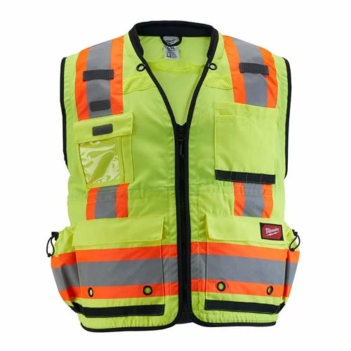 Milwaukee Type R Class 2 Surveyor's High Visibility 27 Pocket Orange Safety Vest - 2XL/3XL 48-73-5167 Milwaukee Tools Milwaukee Type R Class 2 Surveyor's High Visibility 27 Pocket Orange Safety Vest - 2XL/3XL 48-73-5167 -Klein Tools Shop