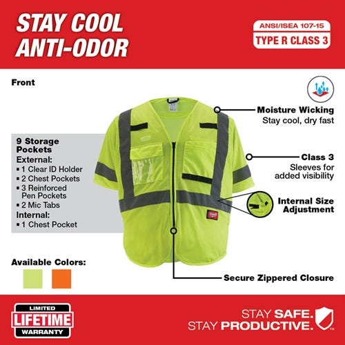 Milwaukee Class 3 High Visibility Orange Mesh Safety Vest - 4XL/5XL 48-73-5138 Milwaukee Tools Milwaukee Class 3 High Visibility Orange Mesh Safety Vest - 4XL/5XL 48-73-5138 -Klein Tools Shop 24562 4 1stylibpmalxwyvj 1