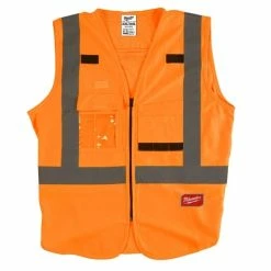 Milwaukee Tools Milwaukee Class 2 High Visibility 10 Pocket Orange ANSI Safety Vest - 2XL/3XL 48-73-5033