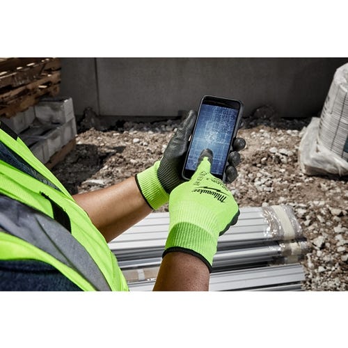 Milwaukee High-Visibility Cut Level 3 Polyurethane Dipped Gloves - Large 48-73-8932 Milwaukee Tools Milwaukee High-Visibility Cut Level 3 Polyurethane Dipped Gloves - Large 48-73-8932 -Klein Tools Shop 24614 3 eltnhroc1hirx0rn 2