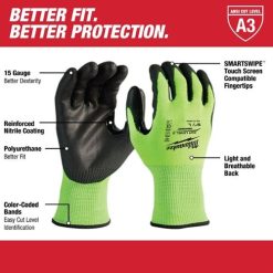 Milwaukee Tools Milwaukee High-Visibility Cut Level 3 Polyurethane Dipped Gloves - 2X 48-73-8934 -Klein Tools Shop 24614 4 m9ypdrpxzmpuuog8