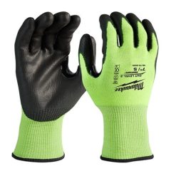 Milwaukee Tools Milwaukee High-Visibility Cut Level 3 Polyurethane Dipped Gloves - Large 48-73-8932