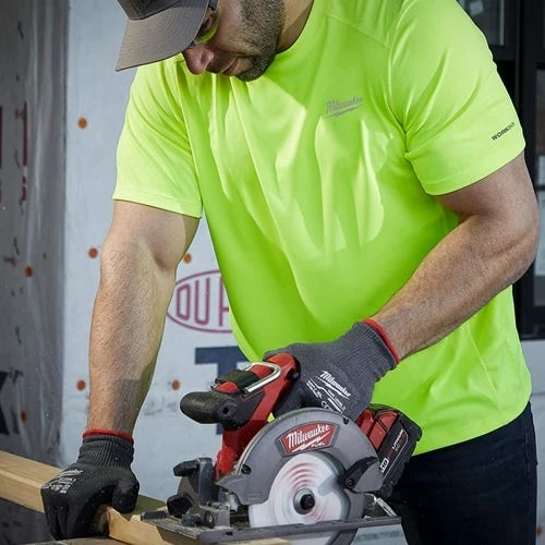 Milwaukee Tools Milwaukee Workskin Lightweight Performance Hi-Vis Short Sleeve Shirt 414HV - Image 6