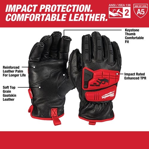 Milwaukee Impact Cut Level 5 Goatskin Leather Gloves - Medium 48-22-8781 Milwaukee Tools Milwaukee Impact Cut Level 5 Goatskin Leather Gloves - Medium 48-22-8781 -Klein Tools Shop 24627 5 fdai0nklijn8royk 4