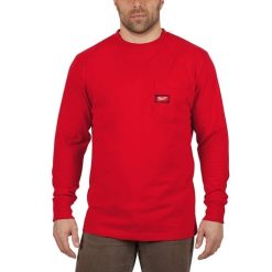 Milwaukee Tools Milwaukee Heavy Duty Long Sleeve Red Pocket T-Shirt 602R 5 Milwaukee Tools Milwaukee Heavy Duty Long Sleeve Red Pocket T-Shirt 602R -Klein Tools Shop 24632 2 lh196za4rjjir9vc