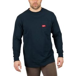 Milwaukee Tools Milwaukee Heavy Duty Long Sleeve Blue Pocket T-Shirt 602BL 5 Milwaukee Tools Milwaukee Heavy Duty Long Sleeve Blue Pocket T-Shirt 602BL -Klein Tools Shop 24633 2 fs7elrwkyb94wz6q
