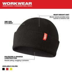 Milwaukee Tools Milwaukee One Size Cuffed Beanie - Black 503B -Klein Tools Shop 24635 4 iewg4b4vitumr3nj
