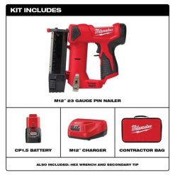 Milwaukee Tools Milwaukee M12 23 Gauge Pin Nailer Kit 2540-21 8 Milwaukee Tools Milwaukee M12 23 Gauge Pin Nailer Kit 2540-21 -Klein Tools Shop 24642 7 u2bovocxojwz9gnb