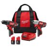 Milwaukee Tools Milwaukee M12 Cordless 2-Tool Drill/Impact Combo Kit 2494-22 -Klein Tools Shop 2494 22