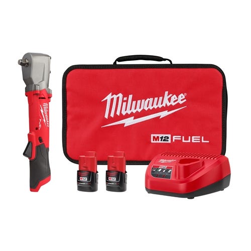 Milwaukee M12 FUEL 1/2" Right Angle Impact Wrench Kit 2565-22 Milwaukee Tools Milwaukee M12 FUEL 1/2" Right Angle Impact Wrench Kit 2565-22 -Klein Tools Shop 2565
