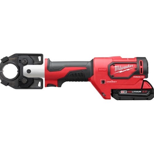 Milwaukee M18 Crimper 6-Ton 600 MCM FORCELOGIC ONE-KEY (2.0Ah) Kit 2679-22 Milwaukee Tools Milwaukee M18 Crimper 6-Ton 600 MCM FORCELOGIC ONE-KEY (2.0Ah) Kit 2679-22 -Klein Tools Shop 2679