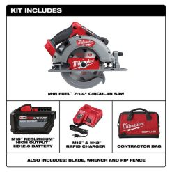 Milwaukee Tools Milwaukee M18 FUEL 7-1/4" Circular Saw (12.0Ah) Kit 2732-21HD -Klein Tools Shop 2732 21hd 5