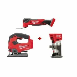 Bosch Power Tools Milwaukee M18 FUEL Oscillating Multi-Tool, Compact Router, & Jig Saw Bundle 2836-20-2723-20-2737-20