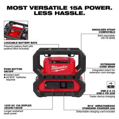 Milwaukee Tools Milwaukee M18 CARRY-ON 3600W/1800W Power Supply 2845-20 4 Milwaukee Tools Milwaukee M18 CARRY-ON 3600W/1800W Power Supply 2845-20 -Klein Tools Shop 2845 3