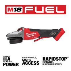 Milwaukee Tools Milwaukee M18 FUEL 5" Flathead Braking Grinder W/ Paddle Switch, No-Lock (Tool Only) 2886-20 4 Milwaukee Tools Milwaukee M18 FUEL 5" Flathead Braking Grinder W/ Paddle Switch, No-Lock (Tool Only) 2886-20 -Klein Tools Shop 2886 20 3