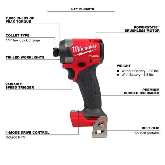 Milwaukee Tools Milwaukee M18 FUEL™ 5-Tool Combo Kit 3697-25 - Image 6