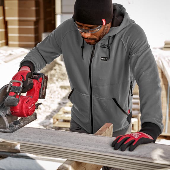 Milwaukee M12 Gray Heated Hoodie Kit 306G-21 Milwaukee Tools Milwaukee M12 Gray Heated Hoodie Kit 306G-21 -Klein Tools Shop 306g 21 10