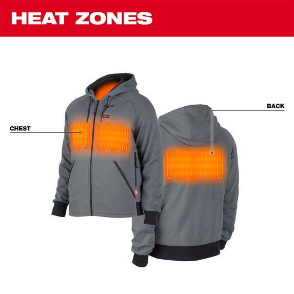 Milwaukee M12 Gray Heated Hoodie Kit 306G-21 Milwaukee Tools Milwaukee M12 Gray Heated Hoodie Kit 306G-21 -Klein Tools Shop 306g 21 9