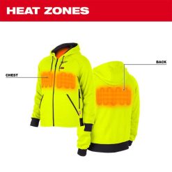 Milwaukee Tools Milwaukee M12 High-Visibility Heated Hoodie Only 306HV-20 4 Milwaukee Tools Milwaukee M12 High-Visibility Heated Hoodie Only 306HV-20 -Klein Tools Shop 306hv 3