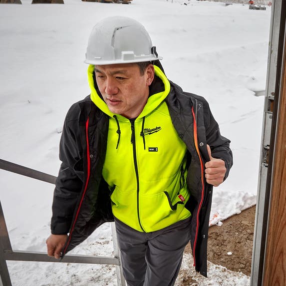 Milwaukee M12 High-Visibility Heated Hoodie Only 306HV-20 Milwaukee Tools Milwaukee M12 High-Visibility Heated Hoodie Only 306HV-20 -Klein Tools Shop 306hv 5