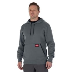 Milwaukee Tools Milwaukee Midweight Pullover Hoodie - Gray 351G 4 Milwaukee Tools Milwaukee Midweight Pullover Hoodie - Gray 351G -Klein Tools Shop 351g 2x 2 1