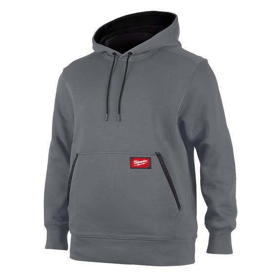 Milwaukee Midweight Pullover Hoodie - Gray 351G Milwaukee Tools Milwaukee Midweight Pullover Hoodie - Gray 351G -Klein Tools Shop 351g