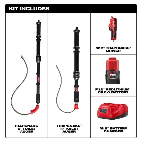 Milwaukee M12™ TRAPSNAKE™ 2-Tool Combo Kit 3577-21 Milwaukee Tools Milwaukee M12™ TRAPSNAKE™ 2-Tool Combo Kit 3577-21 -Klein Tools Shop 3577 21 2