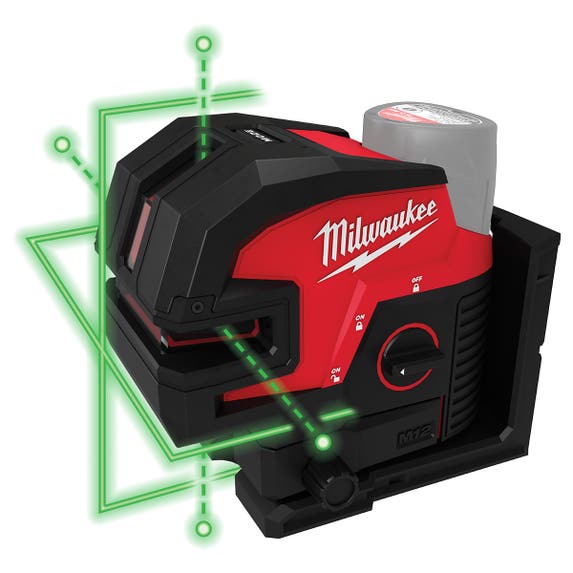 Milwaukee M12™ Green Cross Line & 4-Points Laser (Tool Only) 3624-20 Milwaukee Tools Milwaukee M12™ Green Cross Line & 4-Points Laser (Tool Only) 3624-20 -Klein Tools Shop 3624 20 beams