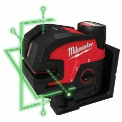 Milwaukee Tools Milwaukee M12™ Green Cross Line & 4-Points Laser Kit 3624-21