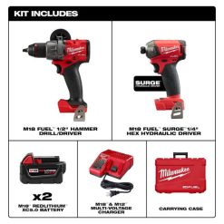 Milwaukee Tools Milwaukee M18 FUEL 2-Tool Combo Surge Kit 3699-22 3 Milwaukee Tools Milwaukee M18 FUEL 2-Tool Combo Surge Kit 3699-22 -Klein Tools Shop 3699 22 kit include